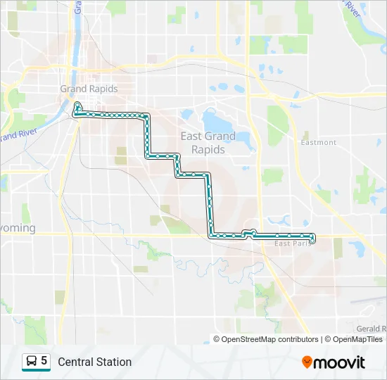 5 Bus Line Map
