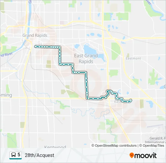 5 Bus Line Map