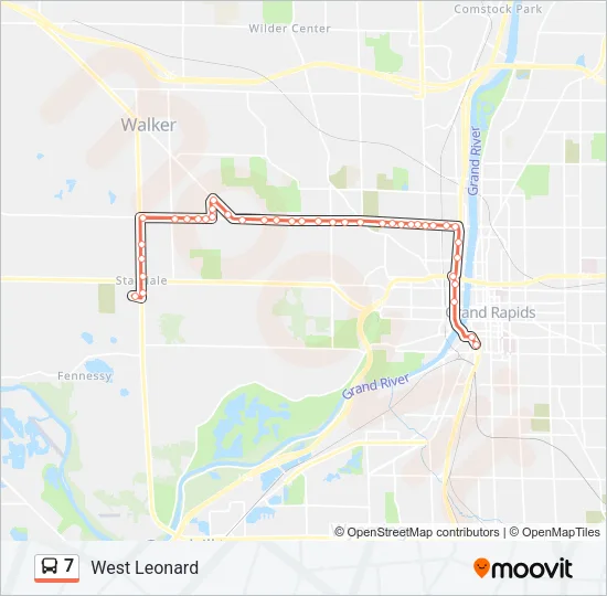 7 Bus Line Map