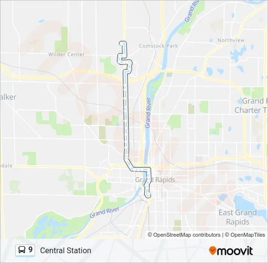 9 Bus Line Map