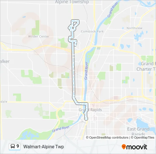 9 Bus Line Map