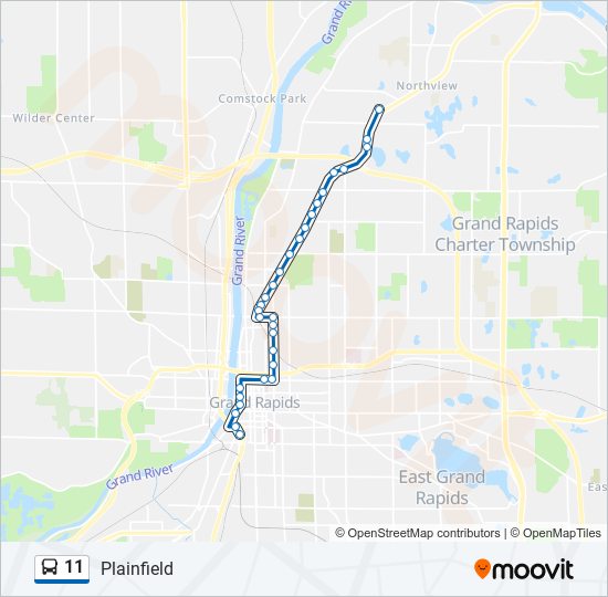 11 bus Line Map