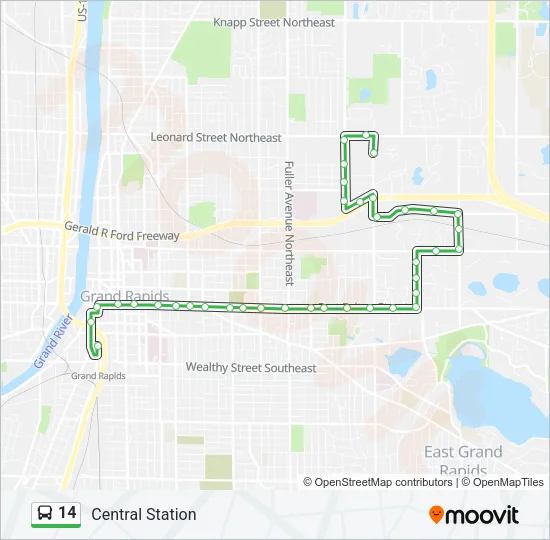 14 Bus Line Map