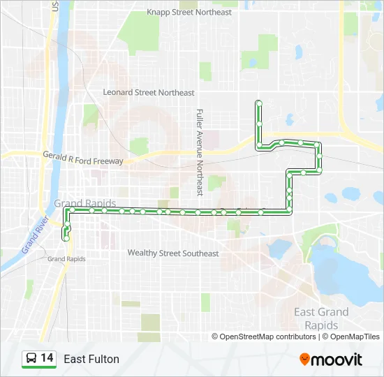 14 Bus Line Map