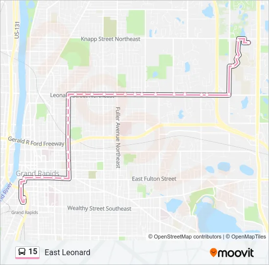 15 Bus Line Map