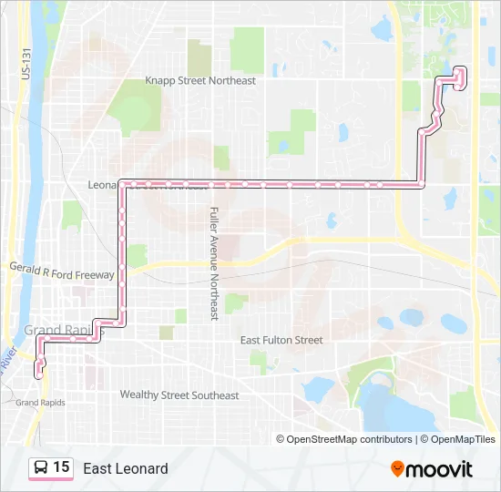 15 Bus Line Map