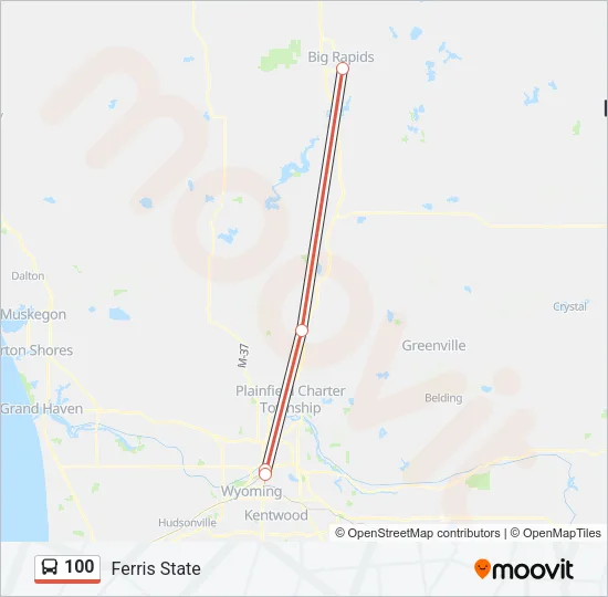 100 Bus Line Map
