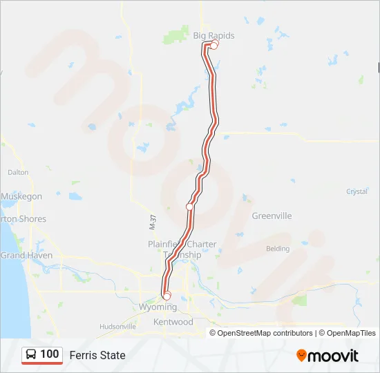 100 Bus Line Map