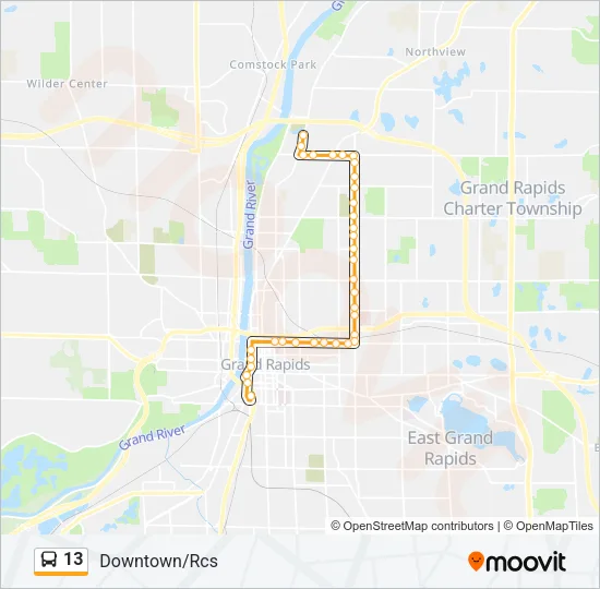 13 Bus Line Map