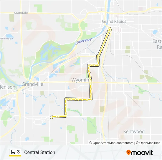 3 Bus Line Map