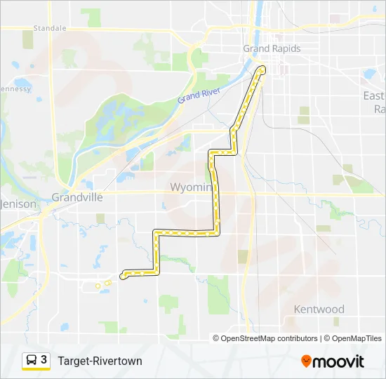 3 Bus Line Map