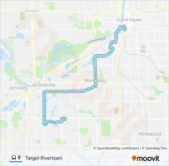 8 Bus Line Map
