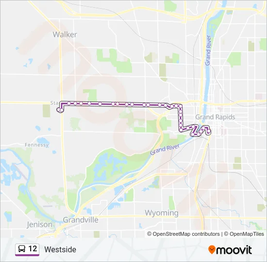 12 Bus Line Map