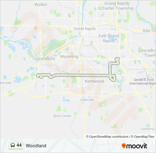 44 Bus Line Map
