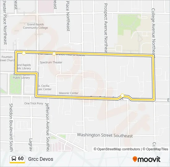 60 Bus Line Map