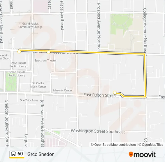60 Bus Line Map