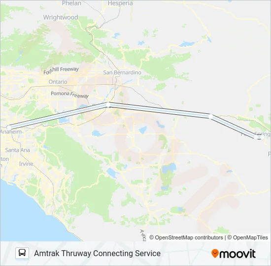 AMTRAK THRUWAY CONNECTING SERVICE  Line Map