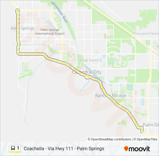 1 Bus Line Map