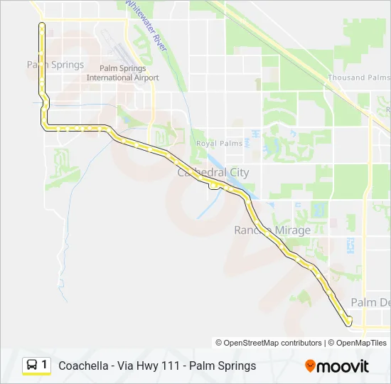 1 Bus Line Map