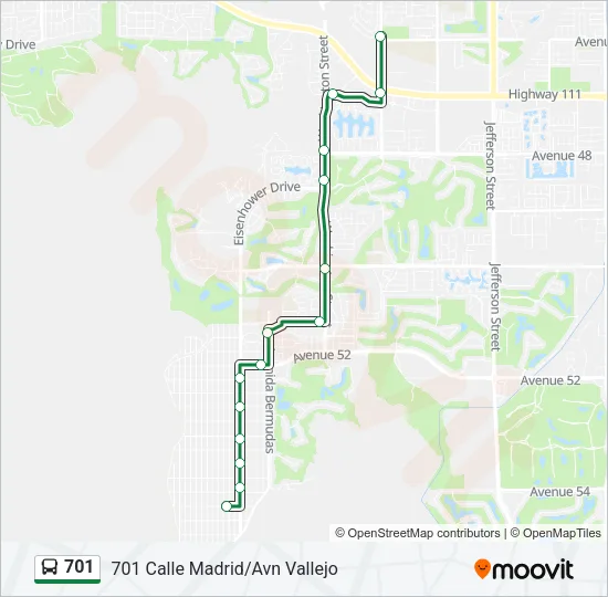 701 Bus Line Map