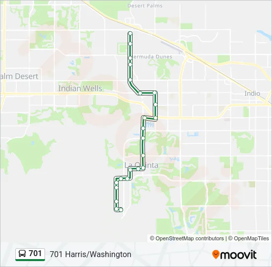 701 Bus Line Map
