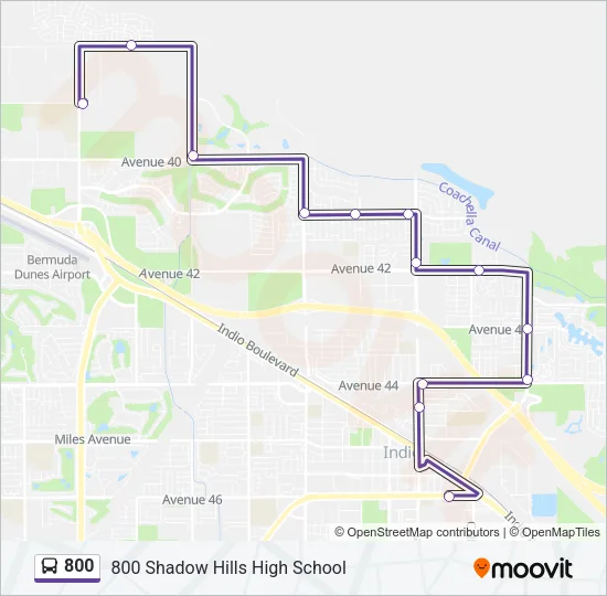 800 Bus Line Map