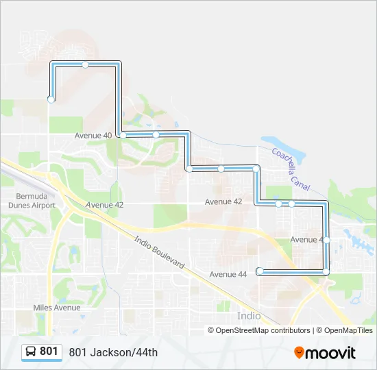 801 Bus Line Map