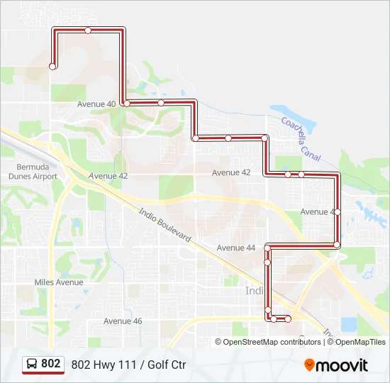 802 Bus Line Map