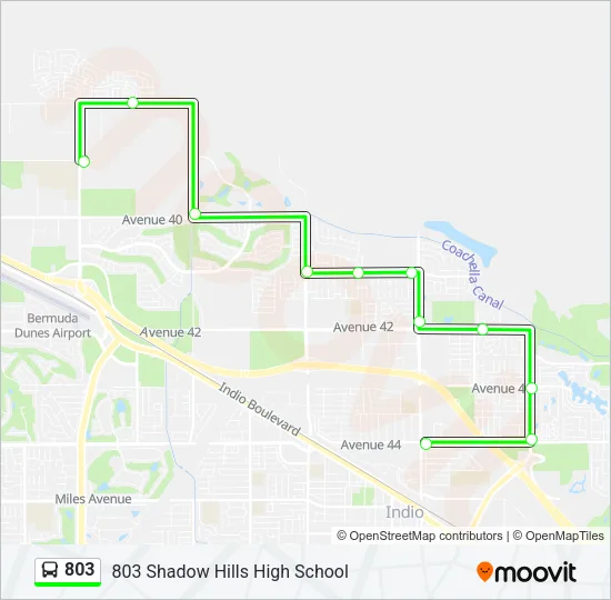 803 Bus Line Map