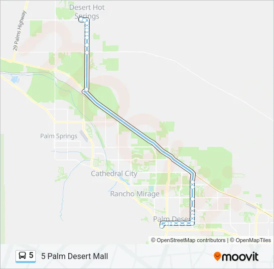 5 Bus Line Map
