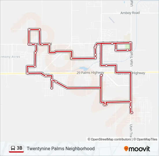 3B Bus Line Map