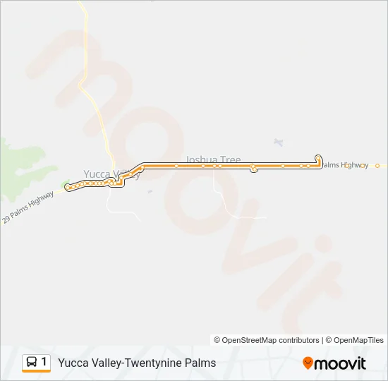 1 Bus Line Map
