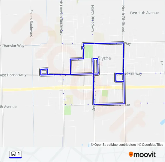 1 Bus Line Map
