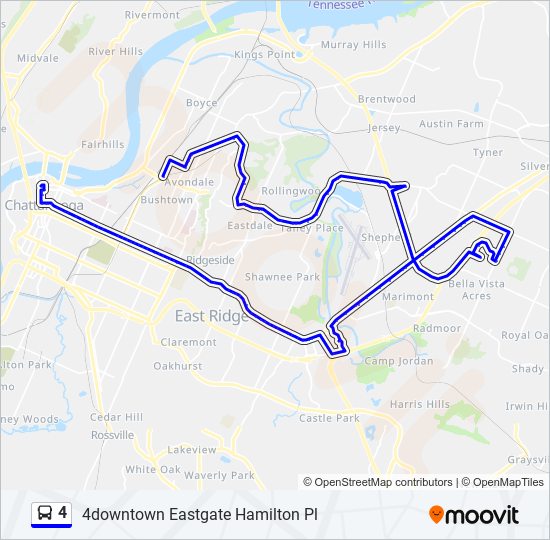 Mapa de 4 de autobús