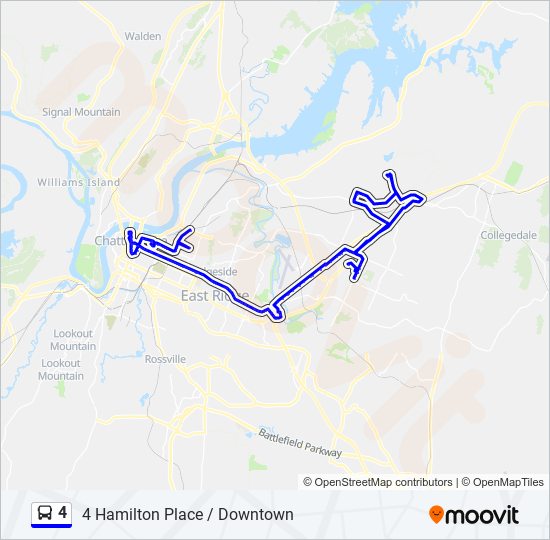 Mapa de 4 de autobús