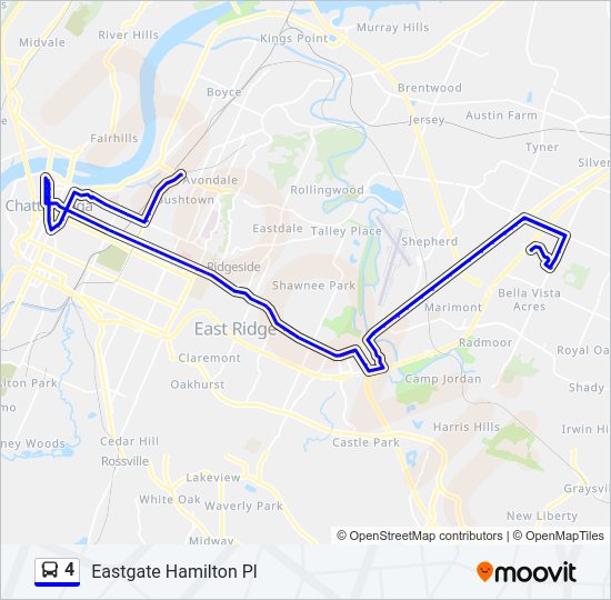 Mapa de 4 de autobús