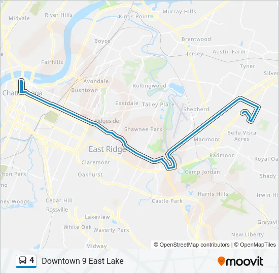 4 Bus Line Map