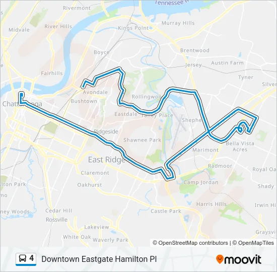 4 Bus Line Map