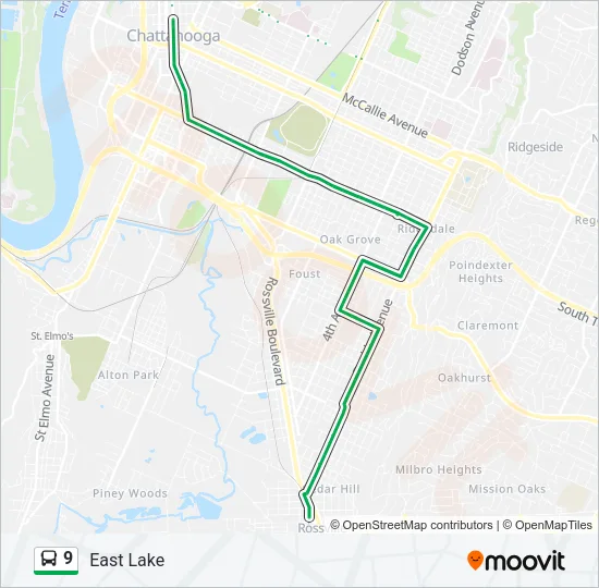 9 Bus Line Map