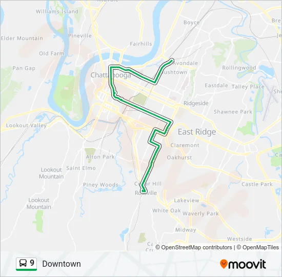 9 Bus Line Map