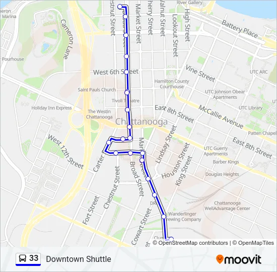 33 Bus Line Map