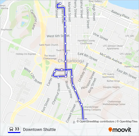 33 Bus Line Map