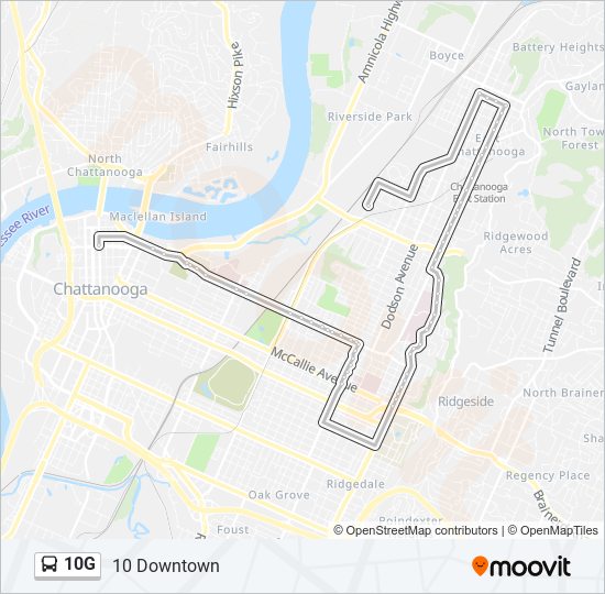 Mapa de 10G de autobús