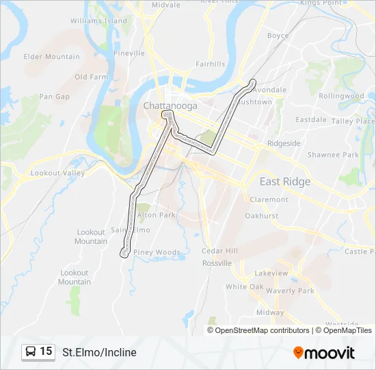 15 Bus Line Map