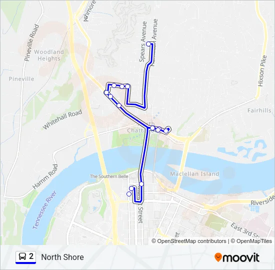2 Bus Line Map