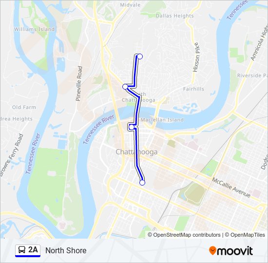 2A bus Line Map