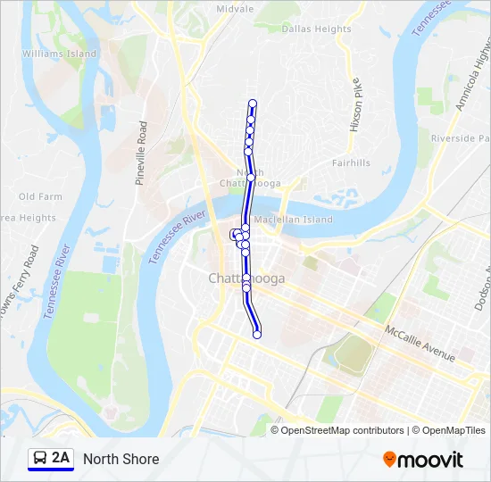 2A Bus Line Map
