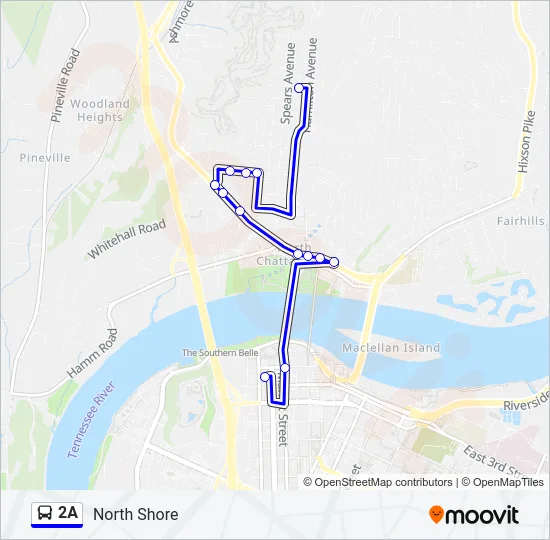 2A Bus Line Map