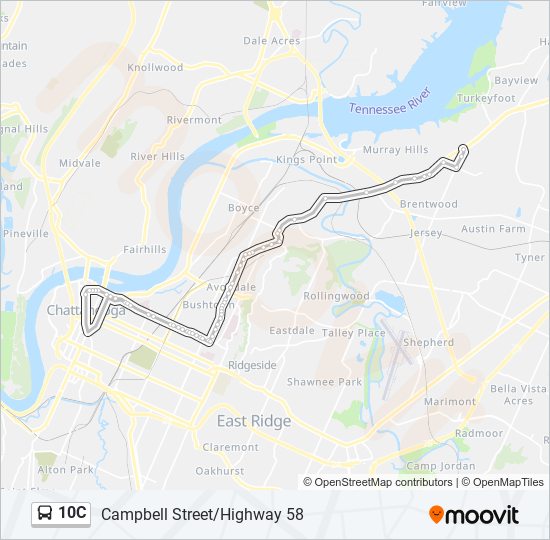 Mapa de 10C de autobús