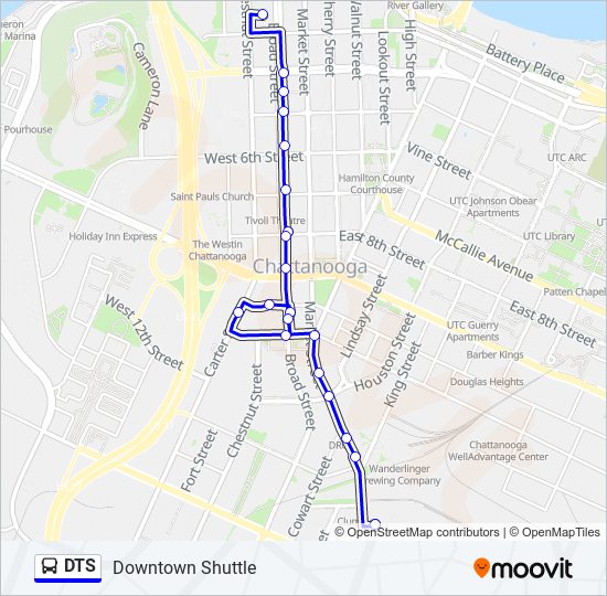 Mapa de DTS de autobús